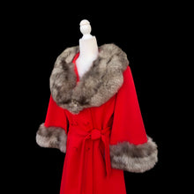 Load image into Gallery viewer, Vintage 60’s LIlli Ann Red Cape Coat Rhinestone Fit and Flare