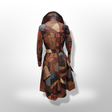 Load image into Gallery viewer, 70’s Iconic Rare Patchwork Leather Coat Trench Spy Studio 54 Original Michael Kors Melania Coat