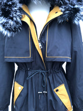 Load image into Gallery viewer, New Versatile Black Parka with Fox Fur Hood Removable Fur and Zip in-out Fur Lining Snow Waterproof