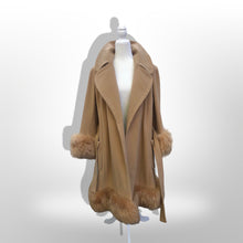 Load image into Gallery viewer, 70’s Vintage Wool Cashmere Sheepskin Shearling Wrap Coat