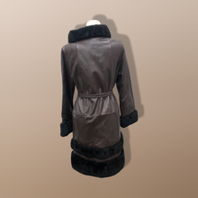 Load image into Gallery viewer, 70’s Vintage Brown Leather and Shearling Tiered Boho Chic Penny Lane Coat Hippy Chic