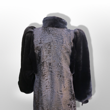 Load image into Gallery viewer, Vintage Couture 80’s Does 40’s Vintage Fur Coat Genuine Broadtail Persian Lamb Sheared Beaver Bishop Sleeve Puff Sleeve Old Glamour Hollywood