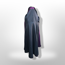 Load image into Gallery viewer, 60’s 70’s Plum Purple Long Princess Coat with Sharp Tailoring and Faux Fur Trim