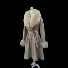 Load image into Gallery viewer, Vintage 70’s Camel Wool and Sheepskin Princess Coat