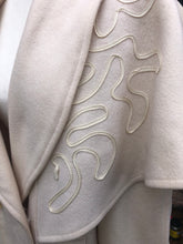 Load image into Gallery viewer, 80’s 90’s Vintage Ivory White 100% Pure Wool Oversized Cape Coat Loose Fit Casual Career Winter into Spring Flexible Size