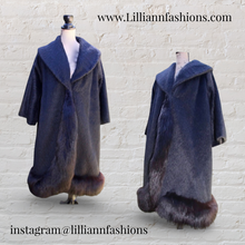 Load image into Gallery viewer, 60’s Vintage LIlli Ann Black Mohair Luxury Fox Fur Coat