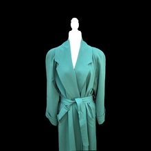 Load image into Gallery viewer, Vintage 80’s 90’s Green Jones New York Wool Trench Spy Full Length Coat Flexible Size
