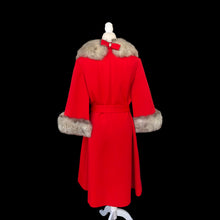 Load image into Gallery viewer, Vintage 60’s LIlli Ann Red Cape Coat Rhinestone Fit and Flare