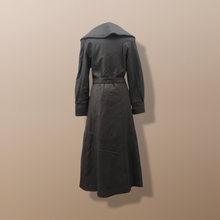 Load image into Gallery viewer, Italian Leather Brown Full Length Leather Coat Fit Flare