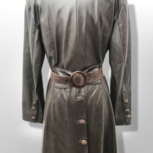 Load image into Gallery viewer, Made in Italy— Italian Lamb Leather Hooded Trench Coat Couture Full Length
