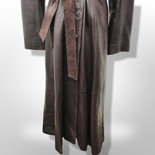 Load image into Gallery viewer, Made in Italy— Italian Lamb Leather Hooded Trench Coat Couture Full Length