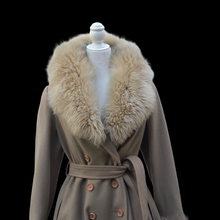 Load image into Gallery viewer, Vintage 70’s Camel Wool and Sheepskin Princess Coat