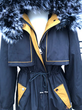 Load image into Gallery viewer, New Versatile Black Parka with Fox Fur Hood Removable Fur and Zip in-out Fur Lining Snow Waterproof