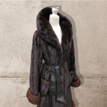 Load image into Gallery viewer, Bullocks Wilshire Luxury Mink Coat with Fox Fur Trim Princess