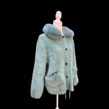 Load image into Gallery viewer, Brand New Luxury 100% Pure Alpaca Super Soft Sea Green Sweater Jacket