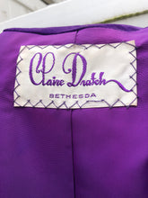 Load image into Gallery viewer, Vintage 70’s Calvin Klein Violet Royal Purple Velvet Full Length Coat Trench Coat Spy Coat