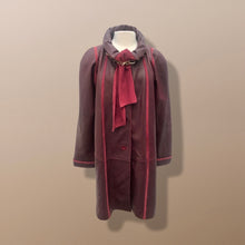 Load image into Gallery viewer, Bergundy Wine Softest Lamb Leather Coat with Deep Red Suede Inlay