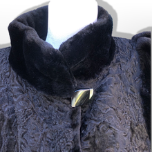 Load image into Gallery viewer, Vintage Couture 80’s Does 40’s Vintage Fur Coat Genuine Broadtail Persian Lamb Sheared Beaver Bishop Sleeve Puff Sleeve Old Glamour Hollywood