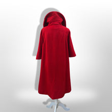 Load image into Gallery viewer, Vintage 60’s Lilli Ann Red Luxury Wool Swing Coat Fall Holiday Valentine’s Day Christmas