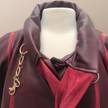 Load image into Gallery viewer, Bergundy Wine Softest Lamb Leather Coat with Deep Red Suede Inlay