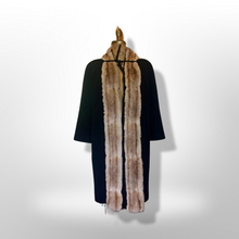 Load image into Gallery viewer, 40s Cashmere Fur Coat Film Noir Deco Tuxedo Honey Mink Coat, S/M/L Puff Shoulder