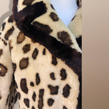 Load image into Gallery viewer, Vintage Sheepskin Dyed Spotted    Coat Boho Punk Perfect Gift Winter Fall Faux Leopard Print