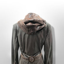 Load image into Gallery viewer, Made in Italy— Italian Lamb Leather Hooded Trench Coat Couture Full Length