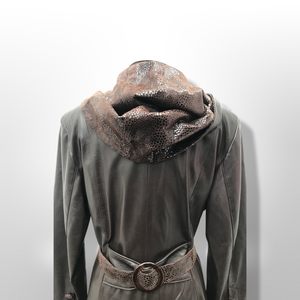 Made in Italy— Italian Lamb Leather Hooded Trench Coat Couture Full Length