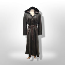Load image into Gallery viewer, Made in Italy— Italian Lamb Leather Hooded Trench Coat Couture Full Length