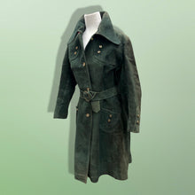 Load image into Gallery viewer, Vintage 60’s Mod Suede Green Coat