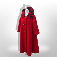 Load image into Gallery viewer, Vintage 60’s Lilli Ann Red Luxury Wool Swing Coat Fall Holiday Valentine’s Day Christmas