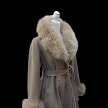 Load image into Gallery viewer, Vintage 70’s Camel Wool and Sheepskin Princess Coat