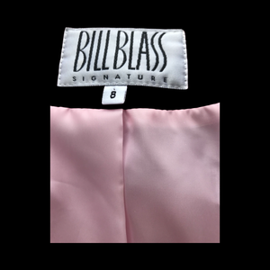 Bill Blass Vintage Pink Wool and Fox Fur Wrap Coat Soft