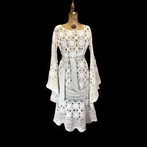 princess polly baby blue dress HANDMADE - Variegated Crochet Mesh Dress main image 1