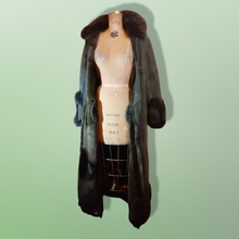 Load image into Gallery viewer, Vintage Coat-Green Suede Sheepskin Shearling Afghan Fox Fur Full Length Full Sweep Cozy Coat Fairy Princess Penny Lane Almost Famous