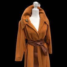Load image into Gallery viewer, 60’s Vintage 100% Pure Cashmere Deep Yellow Mustard Swing or Wrap Coat