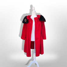 Load image into Gallery viewer, 60’s Vintage LIlli Ann Red Wool Swing Coat with Luxury Collar