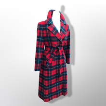 Load image into Gallery viewer, Pendleton Plaid Pure Virgin Wool Red and Black Fit and Flare Belted