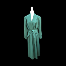 Load image into Gallery viewer, Vintage 80’s 90’s Green Jones New York Wool Trench Spy Full Length Coat Flexible Size