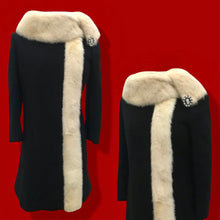 Load image into Gallery viewer, 60’s Mod Tuxedo Pearl Mink Piano Key Coat Mad Men Totally 60’s