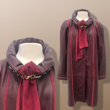 Load image into Gallery viewer, Bergundy Wine Softest Lamb Leather Coat with Deep Red Suede Inlay