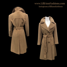 Load image into Gallery viewer, Vintage Pure Camel Hair Wool Coat Career Minimalist