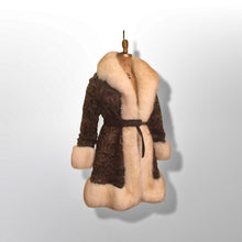 Load image into Gallery viewer, Vintage Coat 70’s Brown MASSIVE Shearling Curly Lamb White Couture Princess Boho Penny Lane Russian Princess Winter Fall Sumptuous Luxury