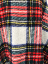Load image into Gallery viewer, Vintage Red Plaid Set Cape and Beret Cap Pure Virgin Wool from Ireland