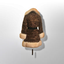 Load image into Gallery viewer, Vintage Coat 70’s Brown MASSIVE Shearling Curly Lamb White Couture Princess Boho Penny Lane Russian Princess Winter Fall Sumptuous Luxury
