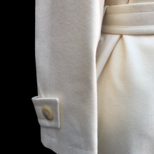 Load image into Gallery viewer, Pendleton White Cream Pure 100% Virgin Wool Belted Fitted and Flared Collared Coat