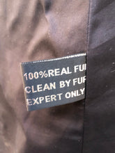Load image into Gallery viewer, Jet Black Hooded Mink and Shearling Luxury Coat with Rhinestone Button