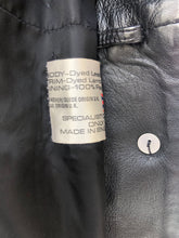 Load image into Gallery viewer, Vintage 60’s 70’s LIlli Ann Made in UK Black Leather Shearling Princess Boho Fit and Flare Coat Pinup