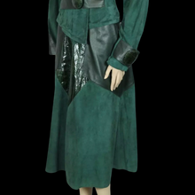 Load image into Gallery viewer, Vintage 80’s 90’s Italian Women’s Suit in Green Suede Lamb Leather Genuine Snakeskin Couture