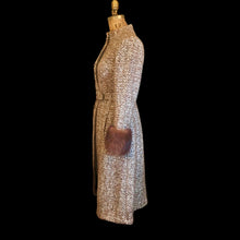 Load image into Gallery viewer, Vintage 60s 70s Women&#39;s Coat Mohair Wool Knitted Couture Made in Paris France Belt Fit Flare Princess Trim